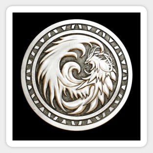 Phoenix Coin silver Sticker